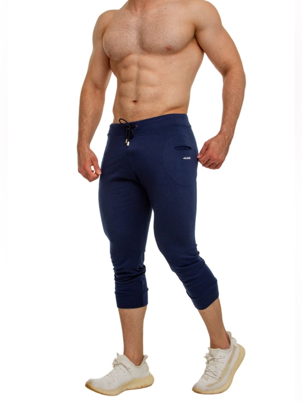 Along brand Lounge Drawstring Joggers in Navy Blue size Medium